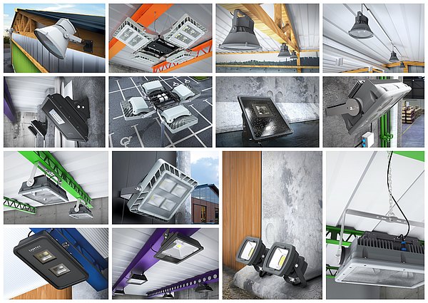 Leuchtencollage mit LemTec Leuchten 