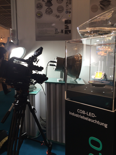 Dreharbeiten n-tv auf Light und Building