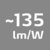 135 lm/Watt 